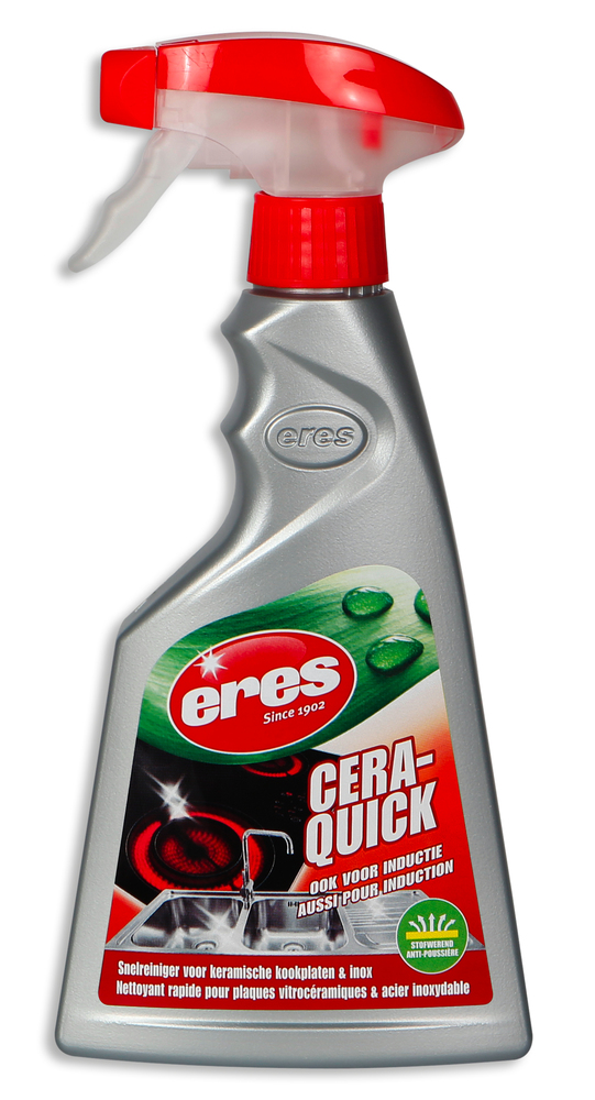 Flacon de Nettoyant Dégraissant Vitro Cera Quick 500 ml pour l'entretien des plaques vitrocéramiques et à induction