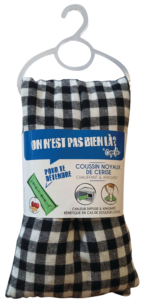 Bouillotte coussin aux noyaux de cerises naturelle et réutilisable