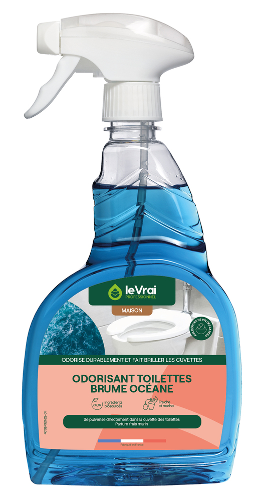 Odorisant désinfectant toilettes Brume Océane pulvérisateur 750 ml parfum frais