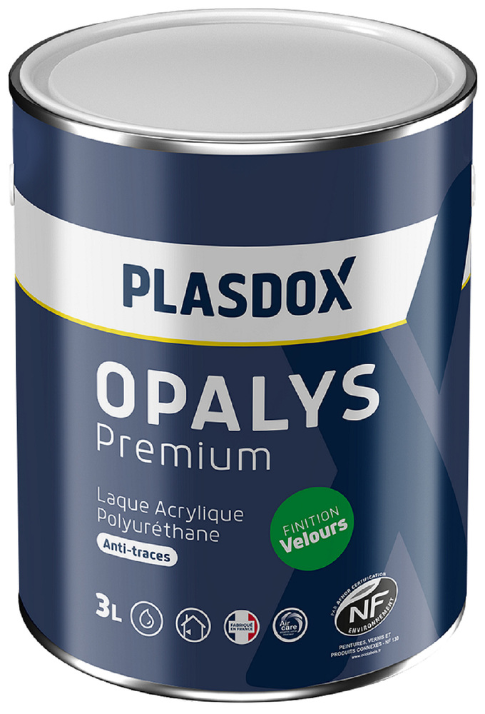 Peinture laque intérieure Opalys Premium Velours, finition mat velouté lessivable