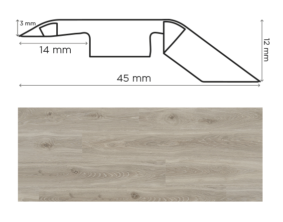 Barre de seuil en Cèdre Blanc pour parquet et stratifié