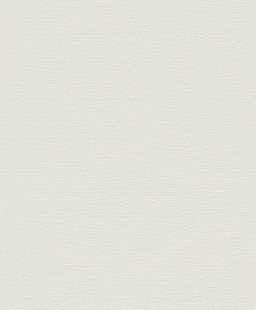 Papier peint vinyle expansé sur intissé uni Voluto blanc, à la texture délicate