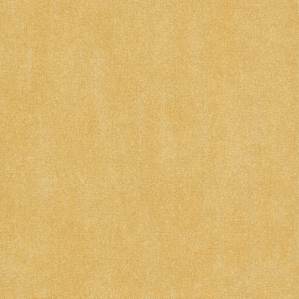 Papier peint vinyle sur intissé uni toilé jaune, lavable et facile à poser