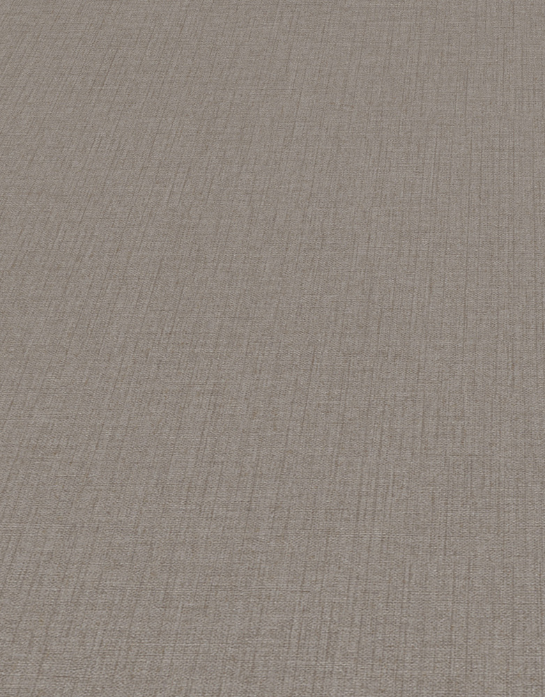 Papier peint vinyle grainé sur intissé uni textile taupe clair pour une ambiance douce et moderne.