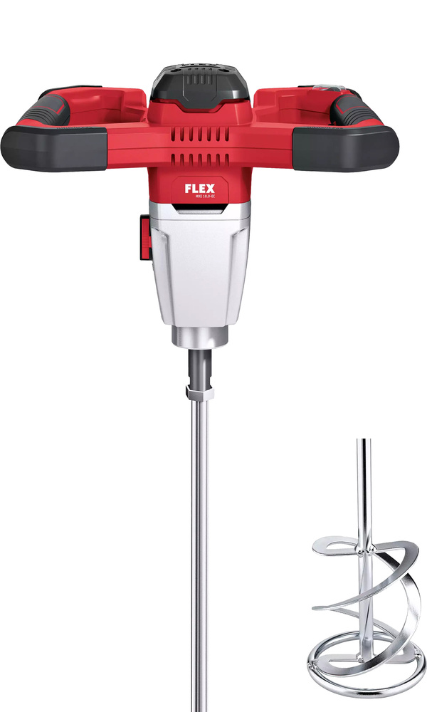 Mélangeur électroportatif professionnel MXE 18.0-EC WR2 pour mortier, colle et peinture, avec double poignée.