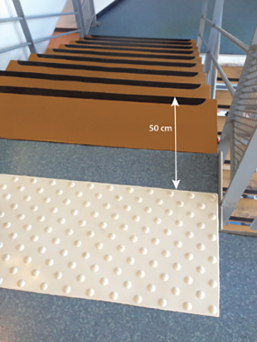 Cordoba Dalle Podotactile Polyuréthane Adhésive 1400x400mm