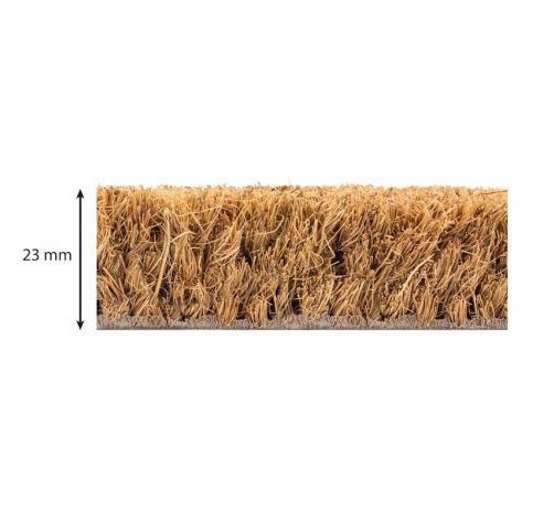 Tapis d'accueil brosse coco Dencity écru PMR, épaisseur 23mm, antidérapant