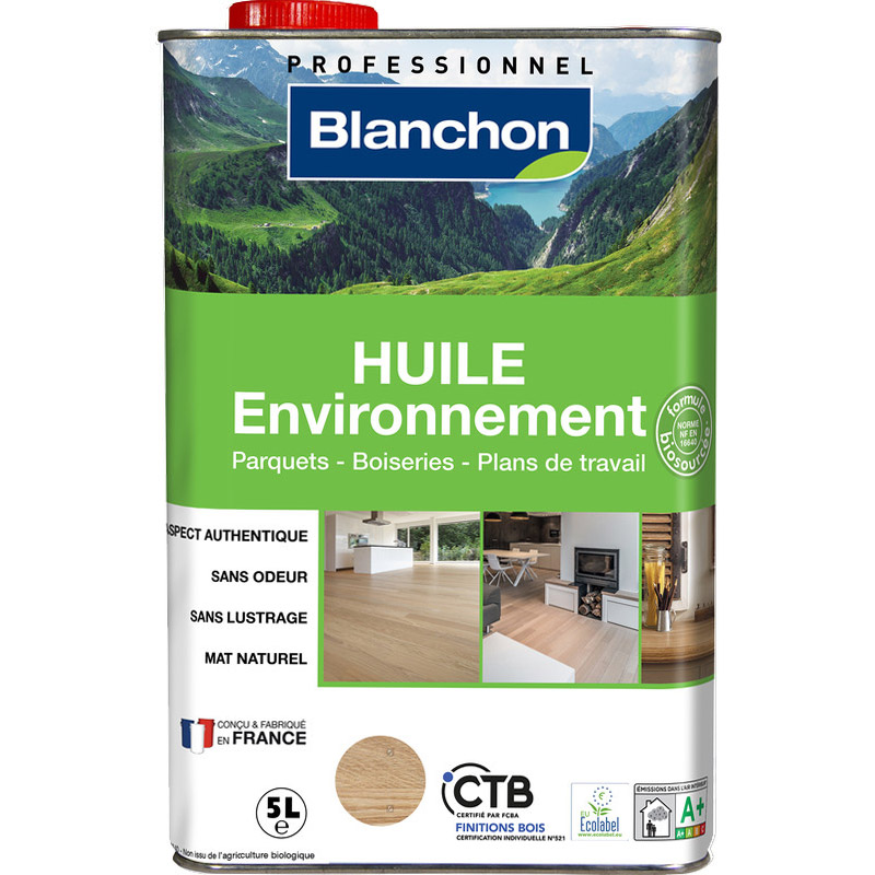 Saturateur bois Huile Environnement Pot 5L pour protection extérieure