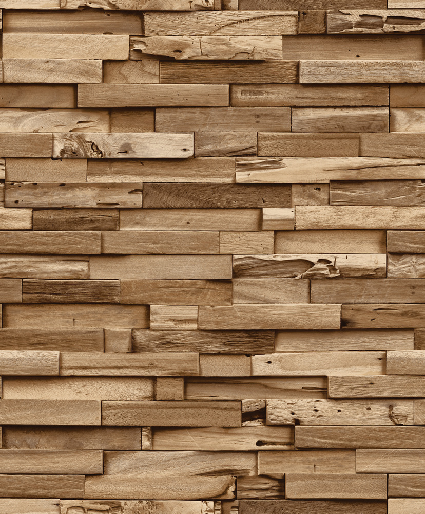 Papier peint vinyle grainé sur intissé parement bois chêne A64001, effet bois naturel et réaliste