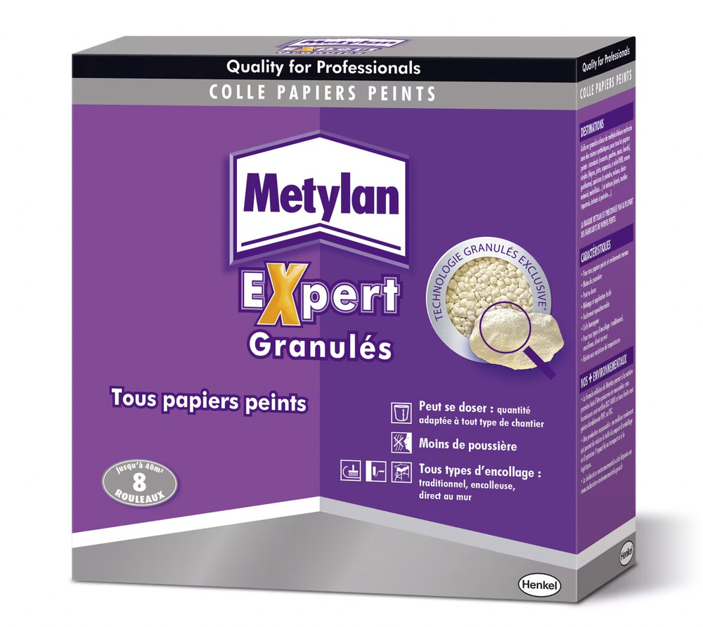Sachet de colle papiers-peints Metylan Expert 200 g pour une fixation forte et durable