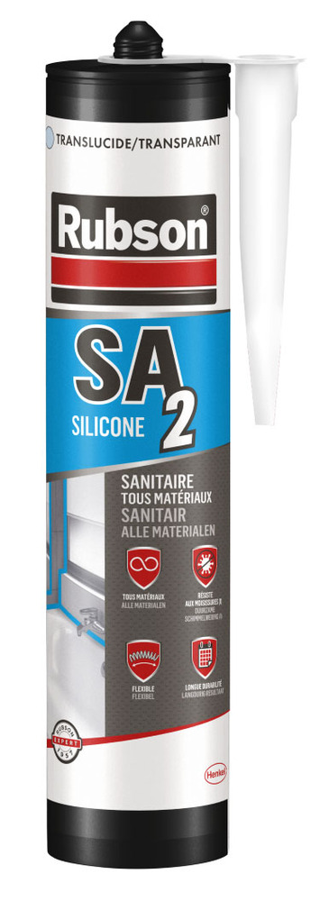 Mastic silicone SA2 Sanitaire 280 ml blanc anti-moisissure
