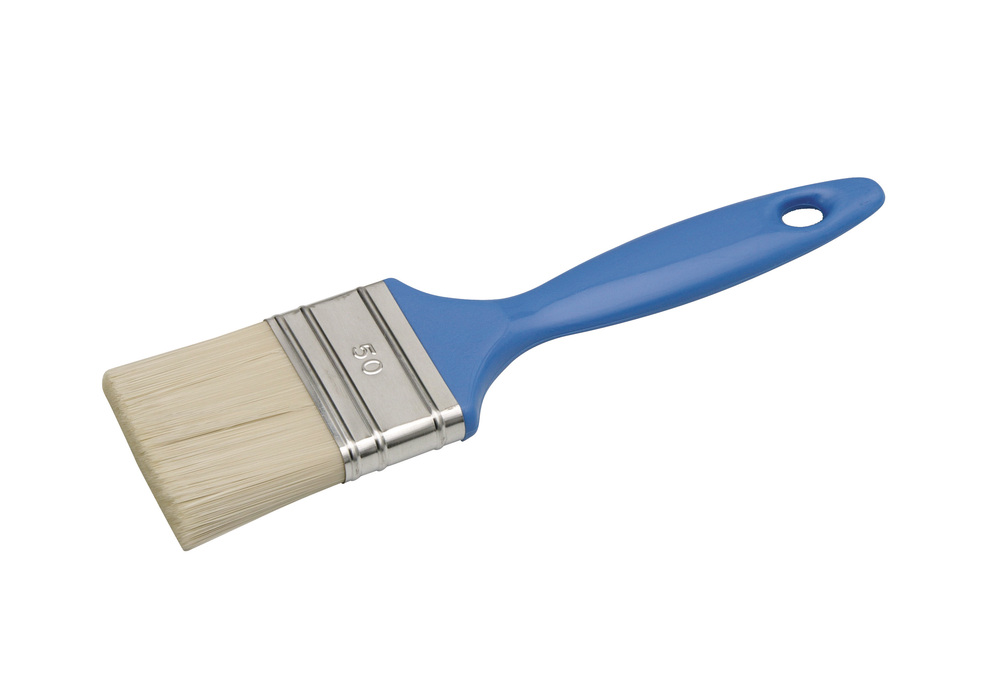 Brosse plate pour peinture acrylique à poils synthétiques et manche en polypropylène