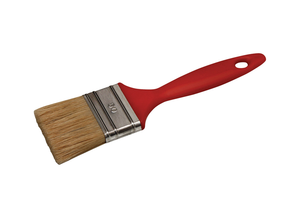 Brosse plate pour peinture glycéro avec manche en polypropylène, pour une application lisse