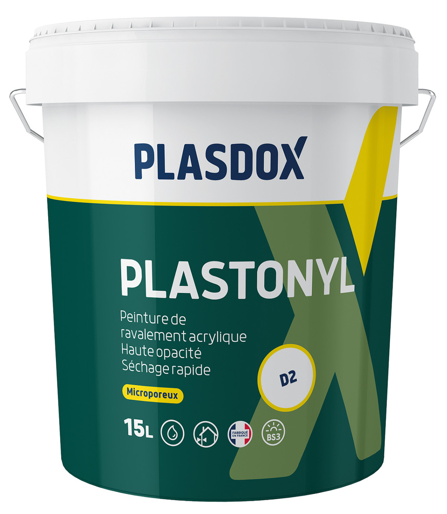 Peinture Plastonyl film mince D2 hydrofuge pour façades