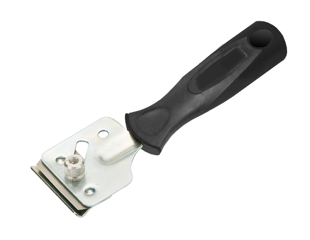 Gratte vitre avec lame de sécurité pour éliminer peinture et colle sur surfaces vitrées