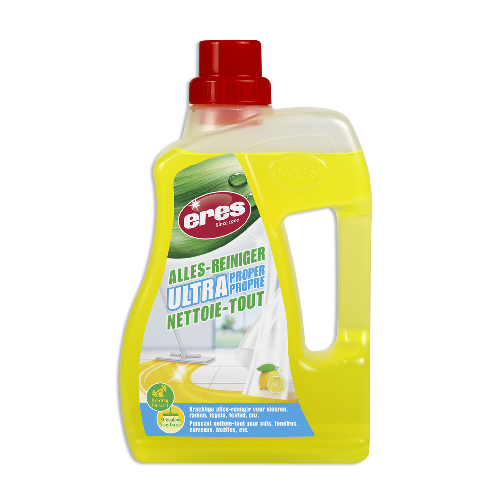 Bouteille de Nettoie Tout 1L, nettoyant multi-surfaces efficace pour l'hygiène générale.