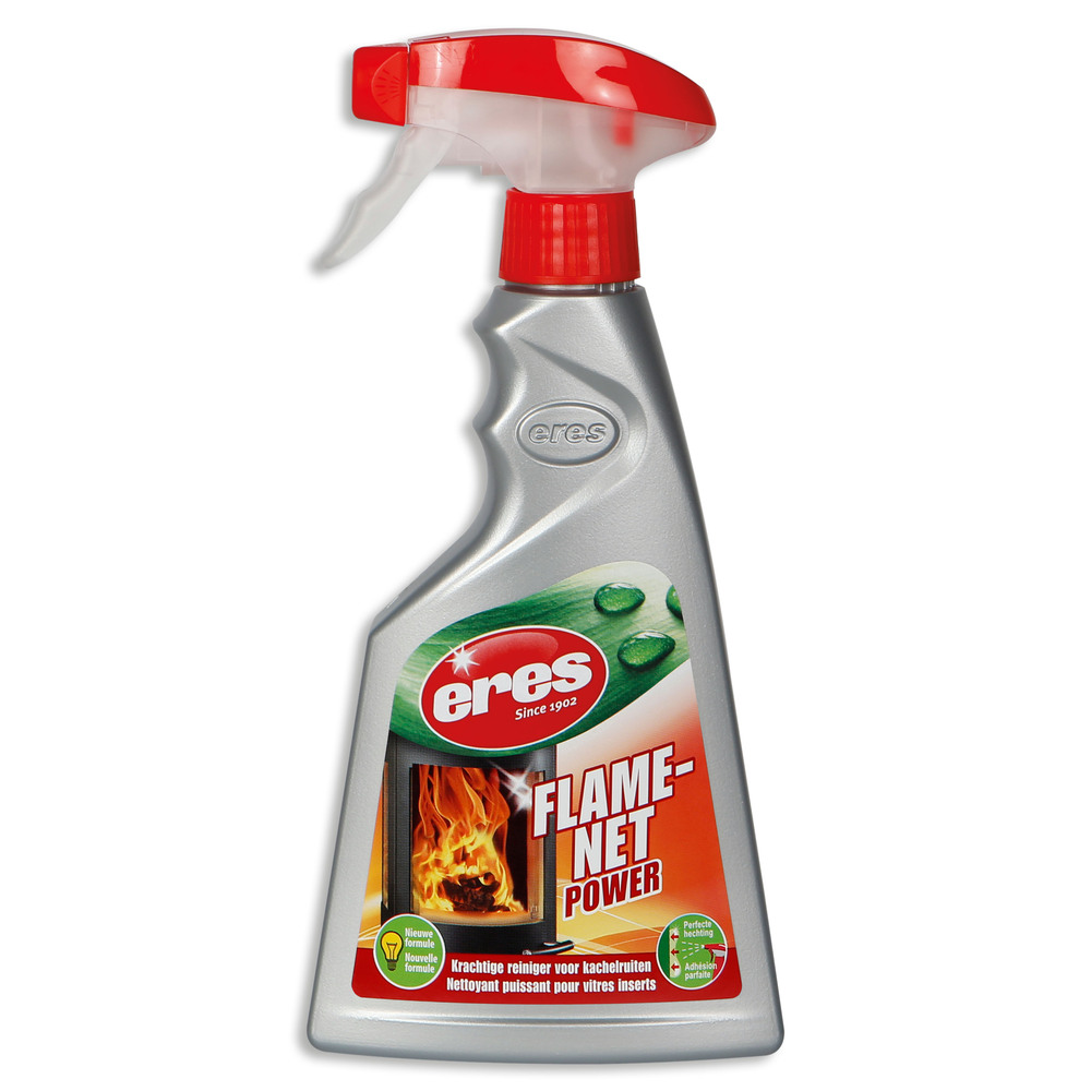 Nettoyant insert Flam-Net Spray 500 ml pour vitres de cheminées et poêles