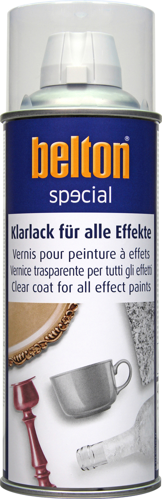 Vernis spécial en aérosol 400 ml pour peinture à effets, protection durable et séchage rapide.