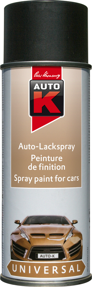 Bombe de peinture aérosol finition mate noire 400 ml pour carrosserie automobile