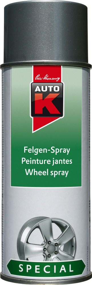 Aérosol de peinture Spécial Jantes Gris 400 ml pour jantes de voiture