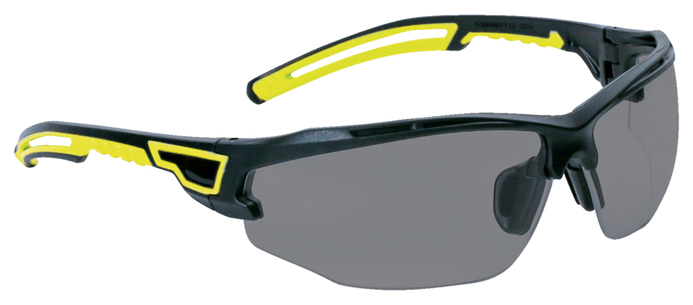 Lunettes de protection ASO2 en polycarbonate fumé pour le bricolage, résistantes aux chocs