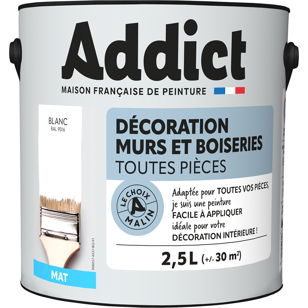 Peinture intérieure Décoration Murs et Boiseries Acrylique Mat 2.5L