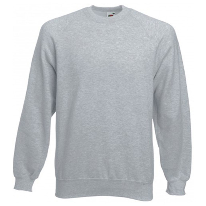Sweat-shirt de travail col rond gris, robuste et confortable.