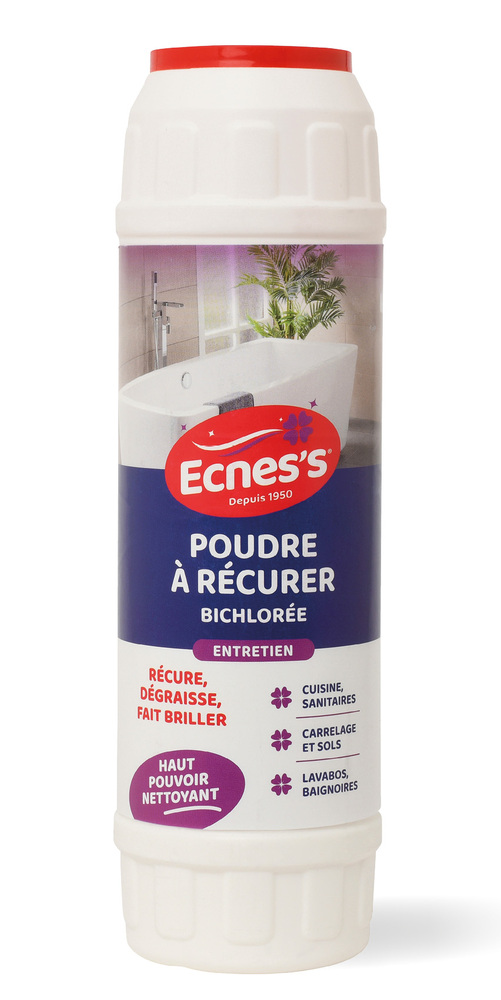 Poudre à récurer bichlorée 1 kg, nettoyant dégraissant puissant pour la cuisine