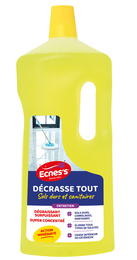Flacon de Décrasse Tout 2L, puissant nettoyant et dégraissant pour sols durs