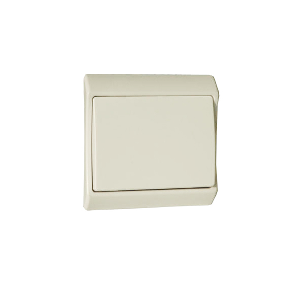 Interrupteur électrique blanc deux directions encastrable, finition mate