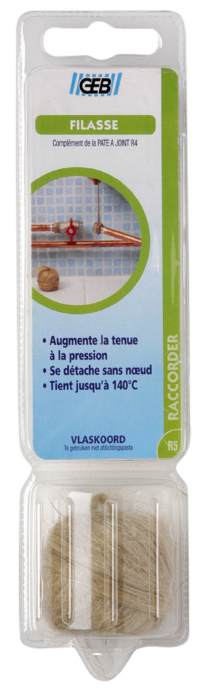 Filasse de lin avec dévidoir 18g en blister pour étanchéité de raccords plomberie