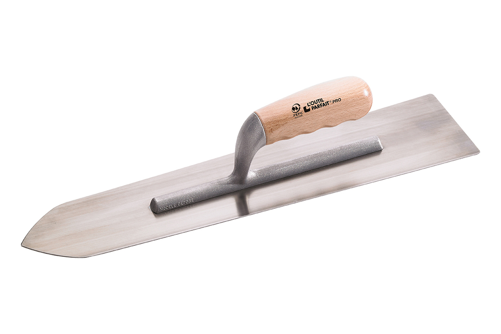 Platoir Flamand Chapiste professionnel avec lame en acier de 45 cm pour enduits et chapes