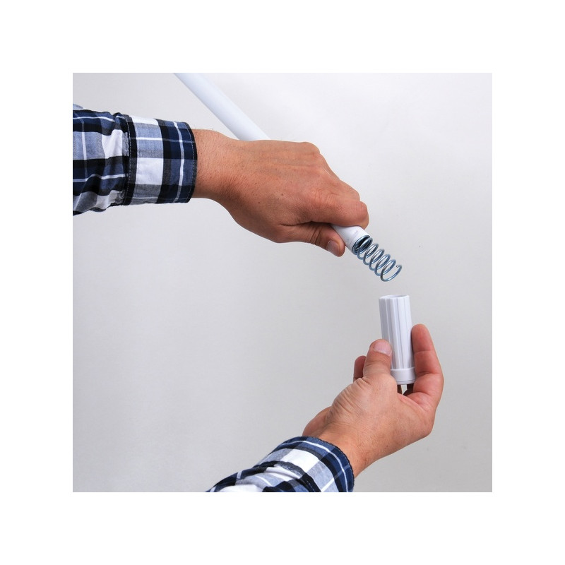 Barre de Douche Acier Inoxydable 70-120 cm Blanc