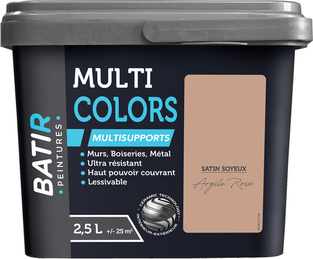 BATIR Multicolors Peinture Multisupports Satin Soyeux 2.5L