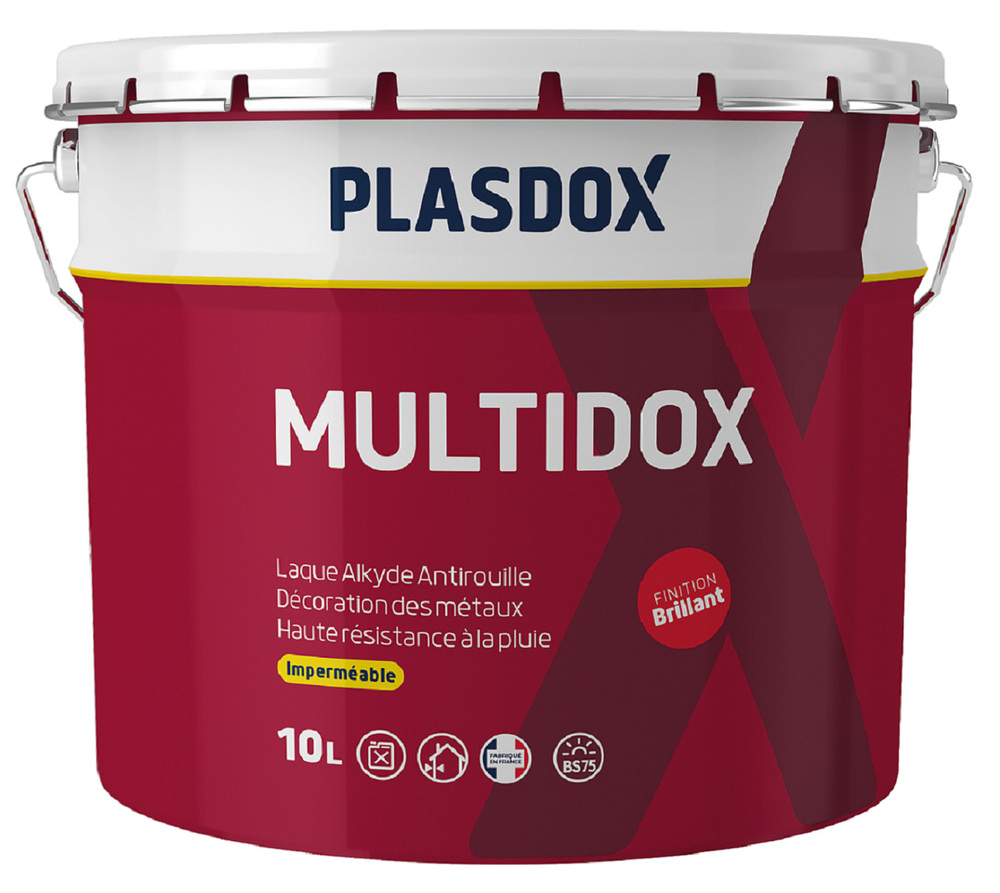 Peinture Multidox Brillant pour métaux, finition brillante et haute protection anticorrosion.