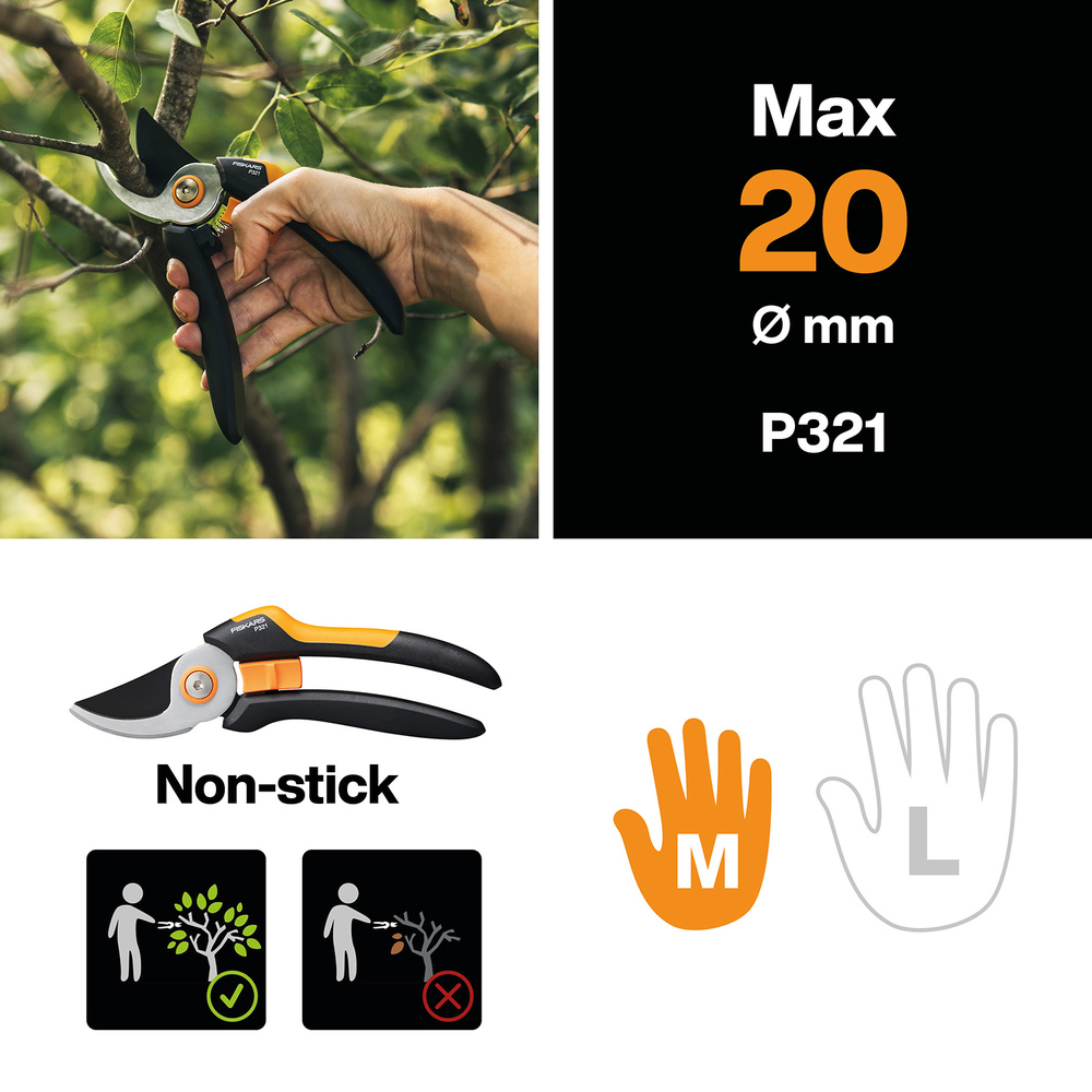 Sécateur à Lame Franche M P321 Solid