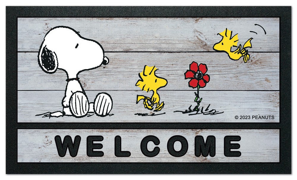 Tapis déco rectangulaire Snoopy Flower 40 x 68 cm