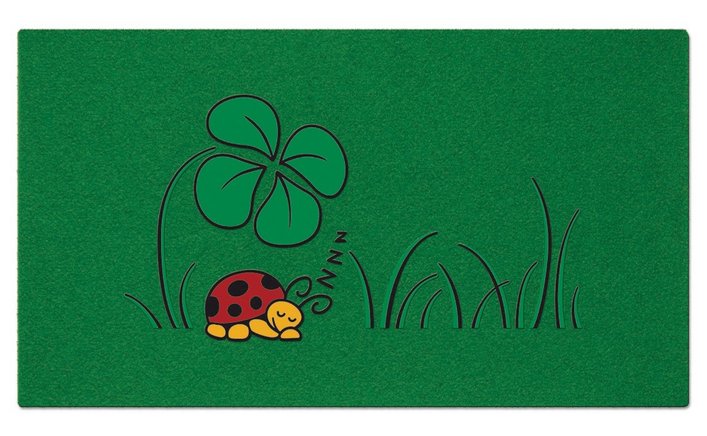 Lot de 12 tapis décoratifs Zerbino Garden 40x70 cm avec motif végétal pour l'entrée.