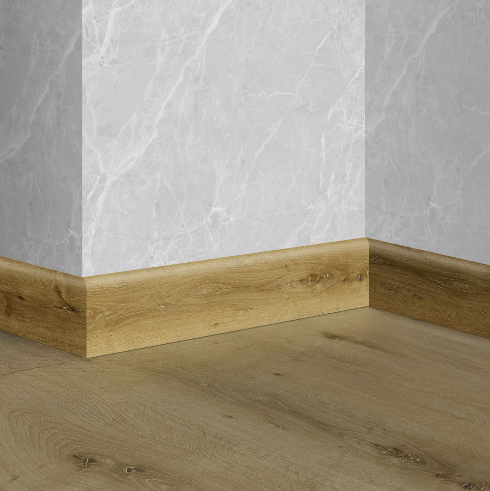 Plinthe Smartfloor en PVC aspect Chêne Classique Naturel, résistante à l'eau
