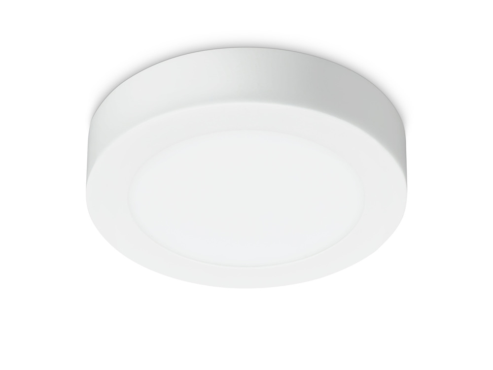 Plafonnier LED rond Villo 12W blanc de 17 cm pour éclairage intérieur