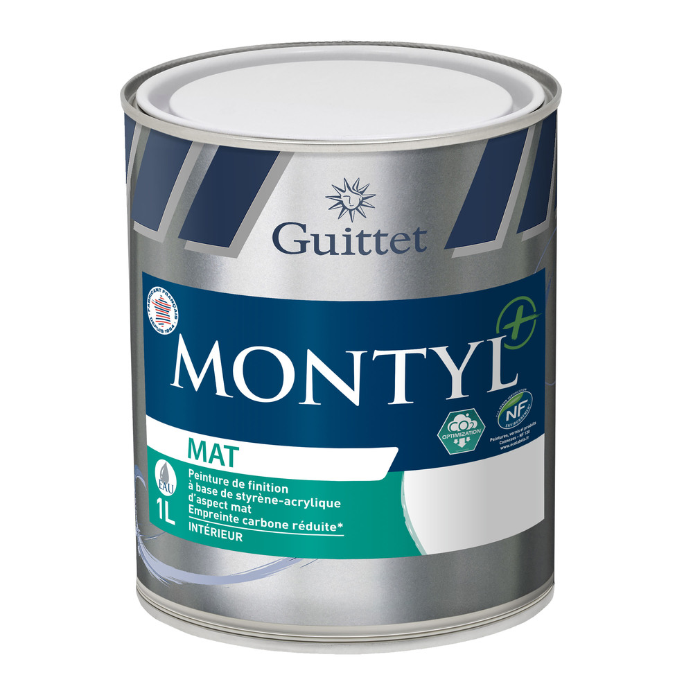 Peinture façade Montyl+ Mat Bas Carbone, mate, hydrofuge et à faible empreinte carbone pour une protection durable des murs extérieurs.