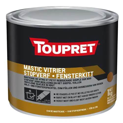 Mastic vitrier blanc pour le masticage et l'étanchéité des vitres