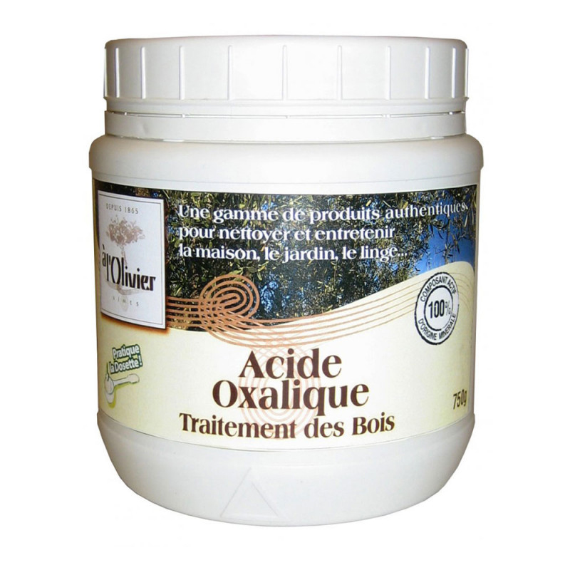 Sachet d'Acide Oxalique 600g en poudre pour éclaircir et dégriser le bois abîmé