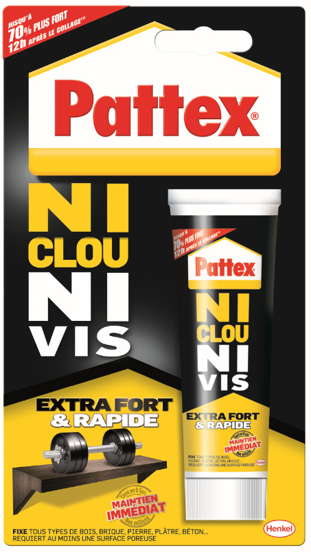Colle Ni Clou Ni Vis Chrono Tube Blanc 52 g Bande Cross 48 Blisters