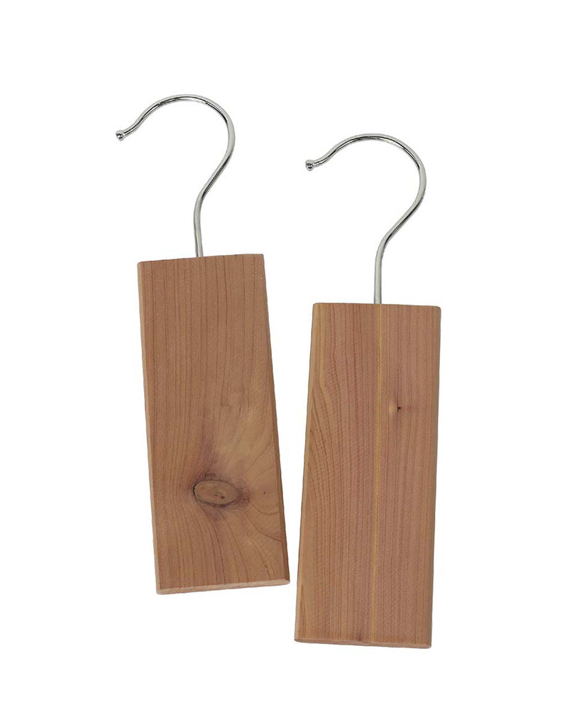 Lot de 2 blocs anti mites en cèdre pour dressing, protection naturelle des textiles