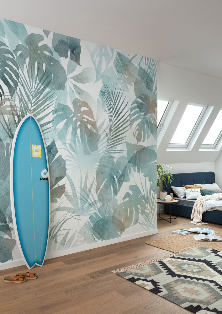 Papier Peint Panoramique Aqua Flora 300 x 250 cm