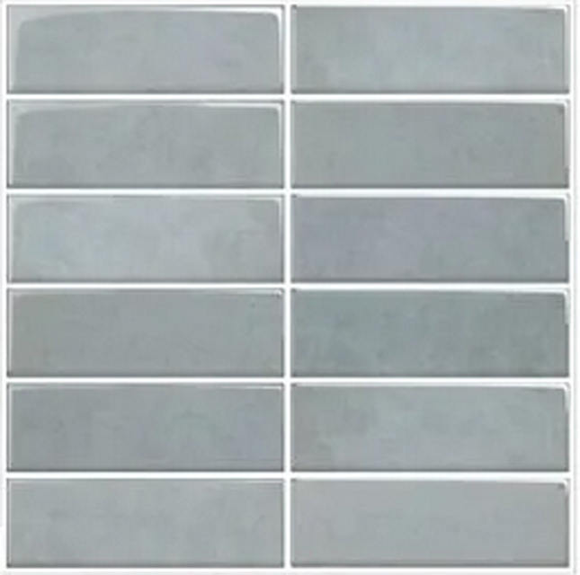 Carrelage adhésif 3D Zellige gris 30.5 x 25 cm prêt à poser