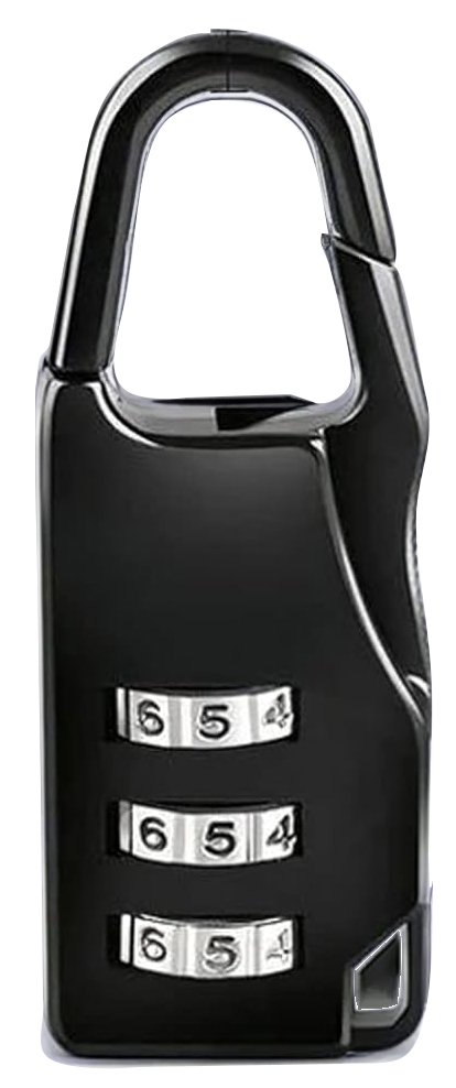 Cadenas noir à combinaison compact pour bagages