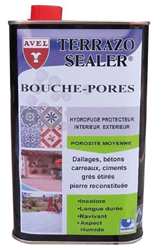 Bouche-Pores Terrazo Sealer Bidon 1L, imperméabilisant protecteur pour surfaces en terrazzo