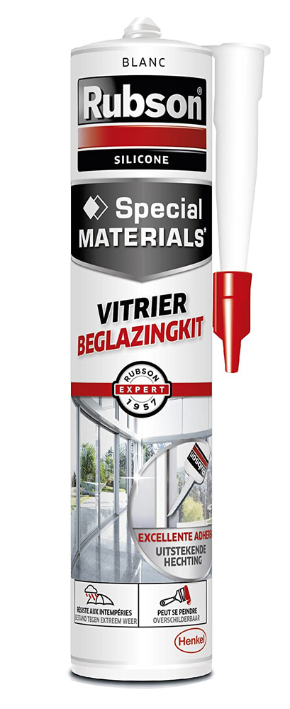 Mastic vitrier Special Materials blanc 280 ml en cartouche pour étanchéité des vitrages